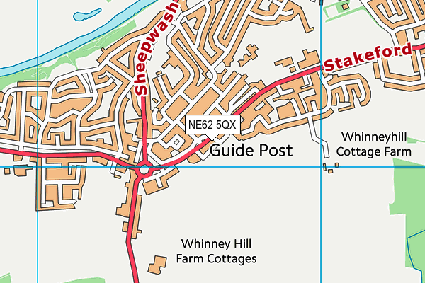 NE62 5QX map - OS VectorMap District (Ordnance Survey) NE62 5QX map - OS VectorMap District (Ordnance Survey)