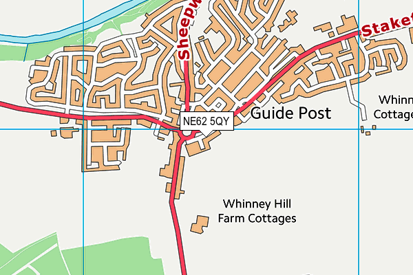 NE62 5QY map - OS VectorMap District (Ordnance Survey)