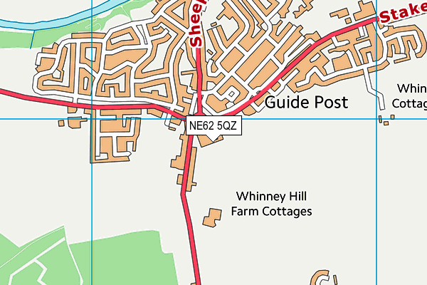NE62 5QZ map - OS VectorMap District (Ordnance Survey) NE62 5QZ map - OS VectorMap District (Ordnance Survey)