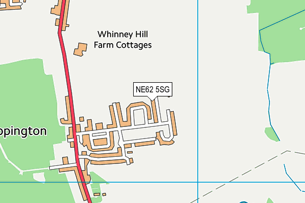 NE62 5SG map - OS VectorMap District (Ordnance Survey)