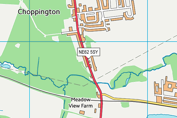 NE62 5SY map - OS VectorMap District (Ordnance Survey) NE62 5SY map - OS VectorMap District (Ordnance Survey)