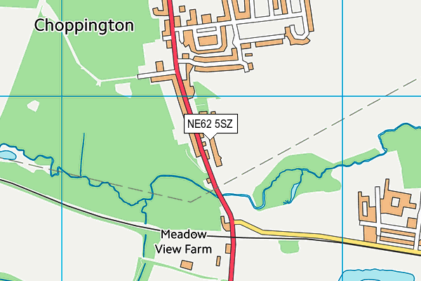 NE62 5SZ map - OS VectorMap District (Ordnance Survey)