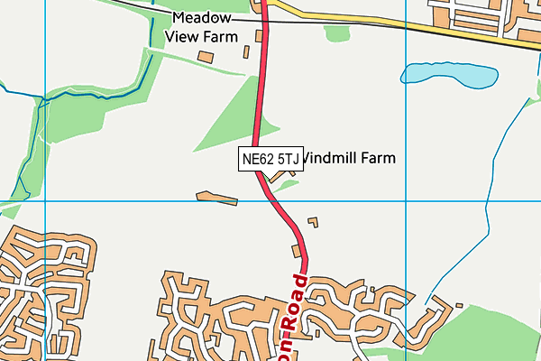 NE62 5TJ map - OS VectorMap District (Ordnance Survey) NE62 5TJ map - OS VectorMap District (Ordnance Survey)