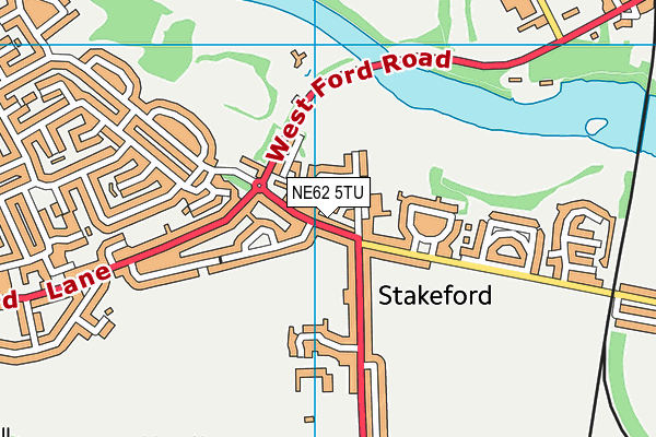 NE62 5TU map - OS VectorMap District (Ordnance Survey) NE62 5TU map - OS VectorMap District (Ordnance Survey)