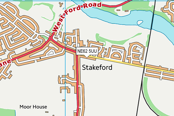 NE62 5UU map - OS VectorMap District (Ordnance Survey) NE62 5UU map - OS VectorMap District (Ordnance Survey)