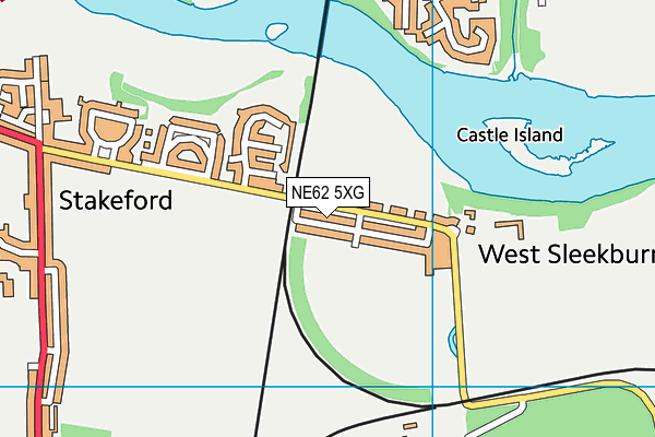 NE62 5XG map - OS VectorMap District (Ordnance Survey) NE62 5XG map - OS VectorMap District (Ordnance Survey)