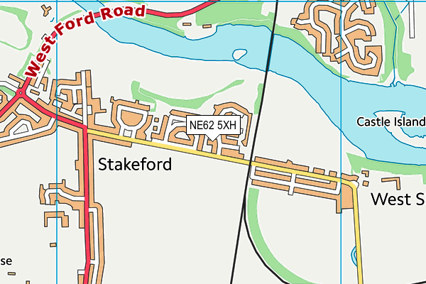 NE62 5XH map - OS VectorMap District (Ordnance Survey) NE62 5XH map - OS VectorMap District (Ordnance Survey)