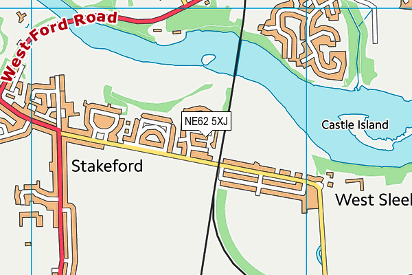NE62 5XJ map - OS VectorMap District (Ordnance Survey) NE62 5XJ map - OS VectorMap District (Ordnance Survey)