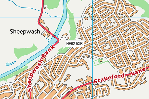 NE62 5XR map - OS VectorMap District (Ordnance Survey) NE62 5XR map - OS VectorMap District (Ordnance Survey)