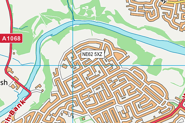NE62 5XZ map - OS VectorMap District (Ordnance Survey) NE62 5XZ map - OS VectorMap District (Ordnance Survey)