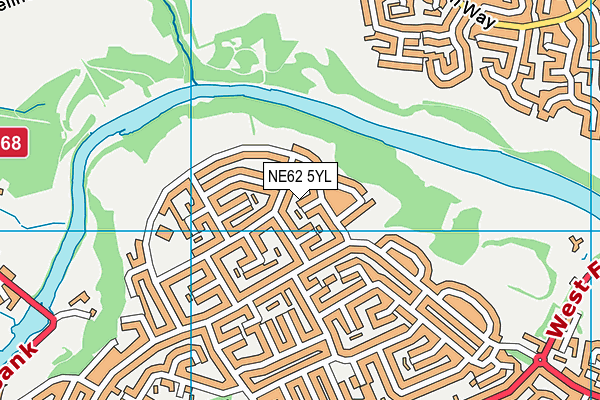 NE62 5YL map - OS VectorMap District (Ordnance Survey) NE62 5YL map - OS VectorMap District (Ordnance Survey)