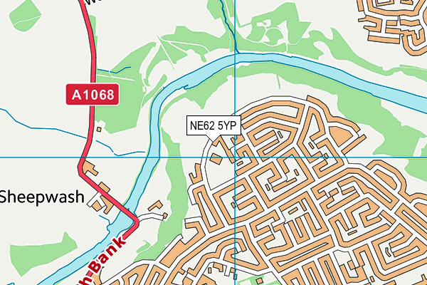 NE62 5YP map - OS VectorMap District (Ordnance Survey) NE62 5YP map - OS VectorMap District (Ordnance Survey)
