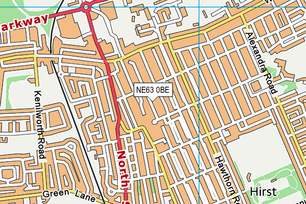 NE63 0BE map - OS VectorMap District (Ordnance Survey) NE63 0BE map - OS VectorMap District (Ordnance Survey)