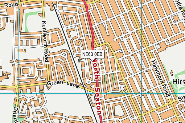 NE63 0EB map - OS VectorMap District (Ordnance Survey) NE63 0EB map - OS VectorMap District (Ordnance Survey)