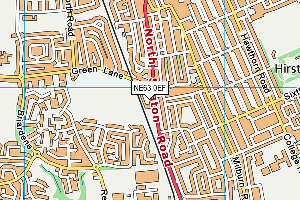 NE63 0EF map - OS VectorMap District (Ordnance Survey) NE63 0EF map - OS VectorMap District (Ordnance Survey)