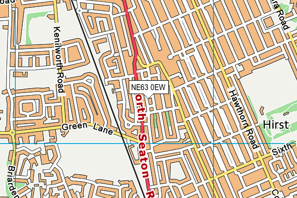 NE63 0EW map - OS VectorMap District (Ordnance Survey) NE63 0EW map - OS VectorMap District (Ordnance Survey)