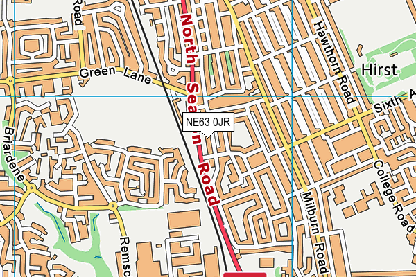NE63 0JR map - OS VectorMap District (Ordnance Survey) NE63 0JR map - OS VectorMap District (Ordnance Survey)