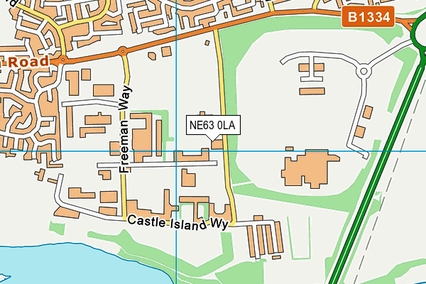 NE63 0LA map - OS VectorMap District (Ordnance Survey) NE63 0LA map - OS VectorMap District (Ordnance Survey)