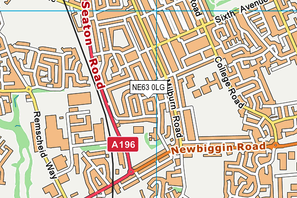 NE63 0LG map - OS VectorMap District (Ordnance Survey) NE63 0LG map - OS VectorMap District (Ordnance Survey)