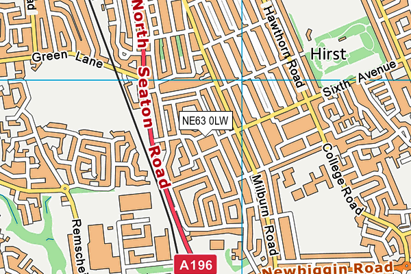 NE63 0LW map - OS VectorMap District (Ordnance Survey) NE63 0LW map - OS VectorMap District (Ordnance Survey)