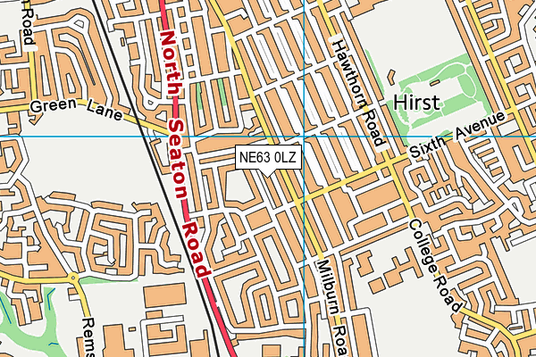 NE63 0LZ map - OS VectorMap District (Ordnance Survey) NE63 0LZ map - OS VectorMap District (Ordnance Survey)