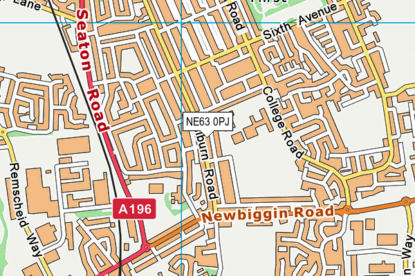NE63 0PJ map - OS VectorMap District (Ordnance Survey) NE63 0PJ map - OS VectorMap District (Ordnance Survey)