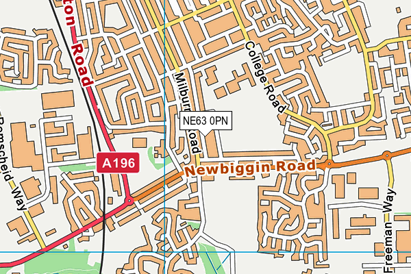 NE63 0PN map - OS VectorMap District (Ordnance Survey) NE63 0PN map - OS VectorMap District (Ordnance Survey)