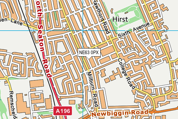 NE63 0PX map - OS VectorMap District (Ordnance Survey) NE63 0PX map - OS VectorMap District (Ordnance Survey)