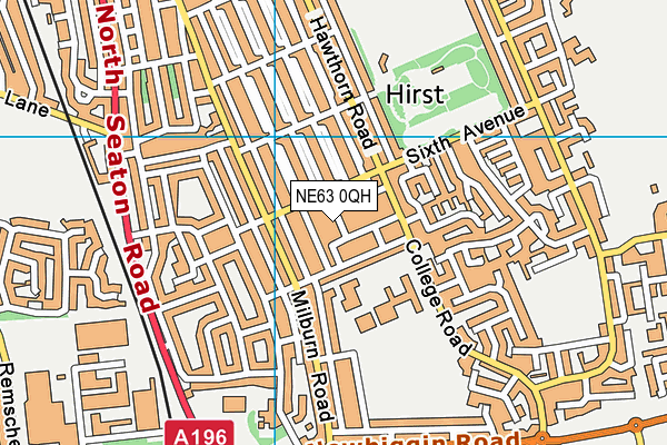 NE63 0QH map - OS VectorMap District (Ordnance Survey) NE63 0QH map - OS VectorMap District (Ordnance Survey)