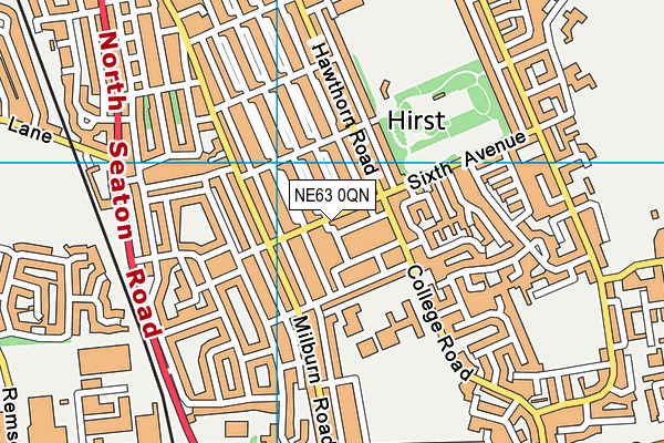NE63 0QN map - OS VectorMap District (Ordnance Survey) NE63 0QN map - OS VectorMap District (Ordnance Survey)