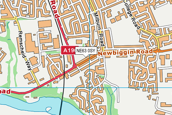 NE63 0SY map - OS VectorMap District (Ordnance Survey) NE63 0SY map - OS VectorMap District (Ordnance Survey)
