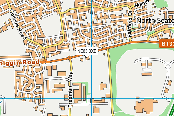 NE63 0XE map - OS VectorMap District (Ordnance Survey) NE63 0XE map - OS VectorMap District (Ordnance Survey)