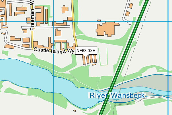 NE63 0XH map - OS VectorMap District (Ordnance Survey) NE63 0XH map - OS VectorMap District (Ordnance Survey)