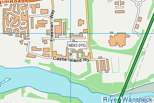 NE63 0YG map - OS VectorMap District (Ordnance Survey) NE63 0YG map - OS VectorMap District (Ordnance Survey)