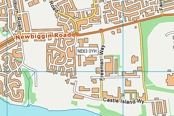 NE63 0YH map - OS VectorMap District (Ordnance Survey) NE63 0YH map - OS VectorMap District (Ordnance Survey)