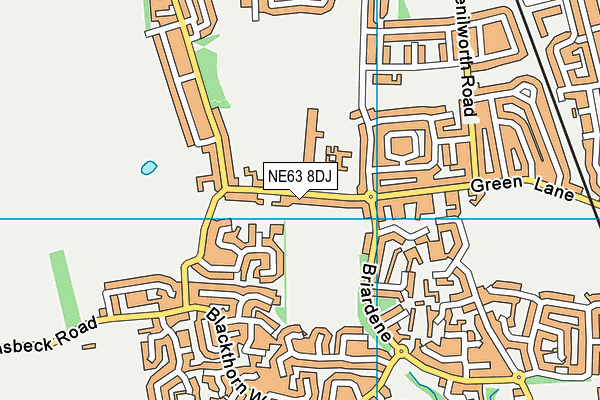 NE63 8DJ map - OS VectorMap District (Ordnance Survey) NE63 8DJ map - OS VectorMap District (Ordnance Survey)