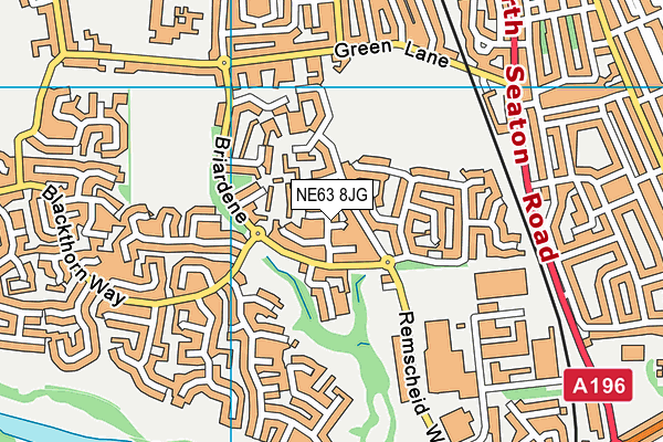 NE63 8JG map - OS VectorMap District (Ordnance Survey) NE63 8JG map - OS VectorMap District (Ordnance Survey)
