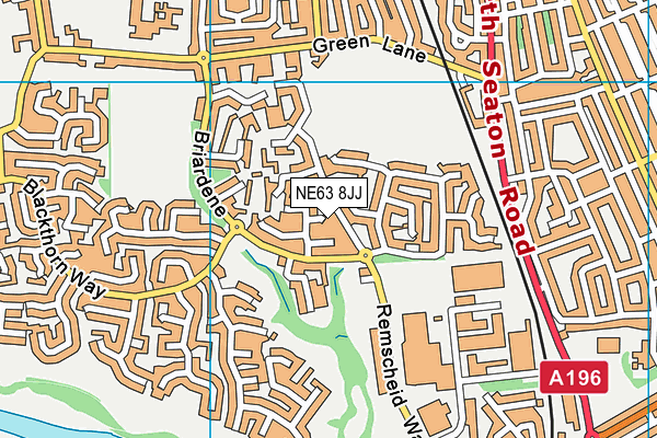 NE63 8JJ map - OS VectorMap District (Ordnance Survey) NE63 8JJ map - OS VectorMap District (Ordnance Survey)