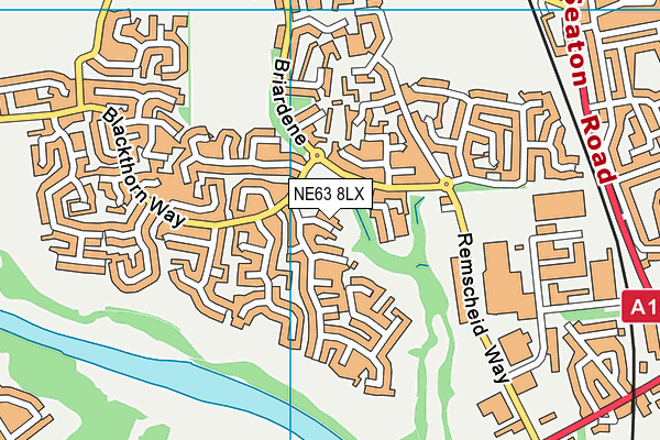 NE63 8LX map - OS VectorMap District (Ordnance Survey) NE63 8LX map - OS VectorMap District (Ordnance Survey)