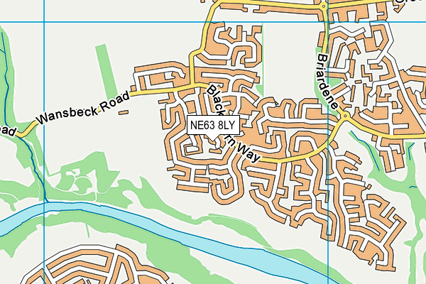 NE63 8LY map - OS VectorMap District (Ordnance Survey) NE63 8LY map - OS VectorMap District (Ordnance Survey)