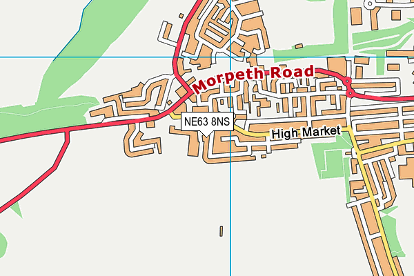 NE63 8NS map - OS VectorMap District (Ordnance Survey) NE63 8NS map - OS VectorMap District (Ordnance Survey)