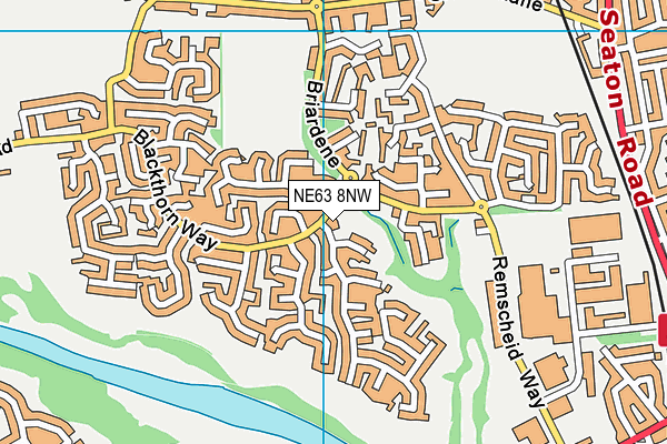 NE63 8NW map - OS VectorMap District (Ordnance Survey) NE63 8NW map - OS VectorMap District (Ordnance Survey)