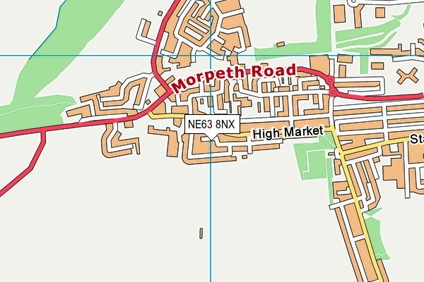 NE63 8NX map - OS VectorMap District (Ordnance Survey) NE63 8NX map - OS VectorMap District (Ordnance Survey)