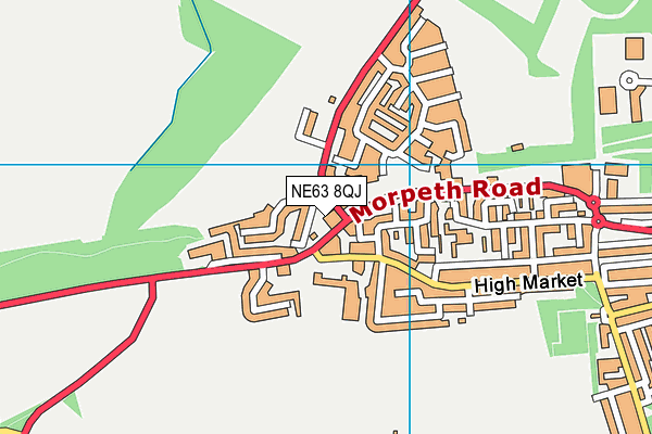 NE63 8QJ map - OS VectorMap District (Ordnance Survey) NE63 8QJ map - OS VectorMap District (Ordnance Survey)