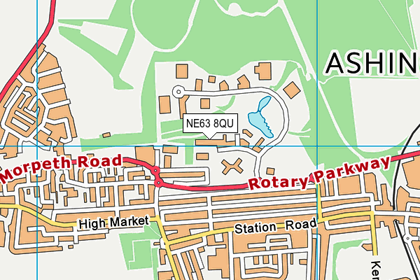 NE63 8QU map - OS VectorMap District (Ordnance Survey) NE63 8QU map - OS VectorMap District (Ordnance Survey)
