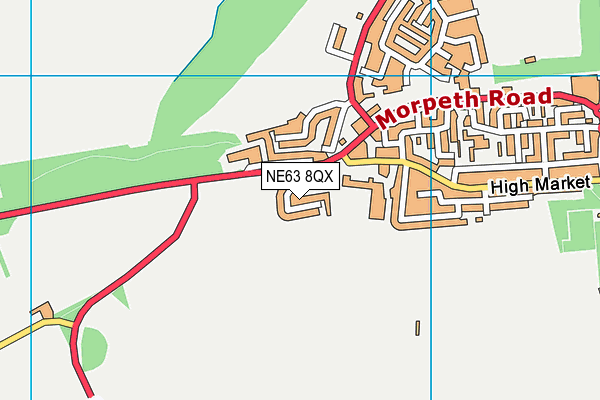 NE63 8QX map - OS VectorMap District (Ordnance Survey) NE63 8QX map - OS VectorMap District (Ordnance Survey)