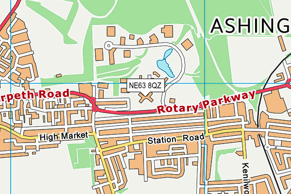NE63 8QZ map - OS VectorMap District (Ordnance Survey) NE63 8QZ map - OS VectorMap District (Ordnance Survey)