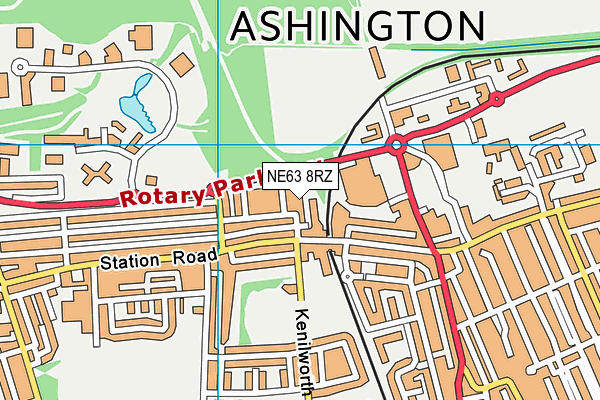 NE63 8RZ map - OS VectorMap District (Ordnance Survey) NE63 8RZ map - OS VectorMap District (Ordnance Survey)