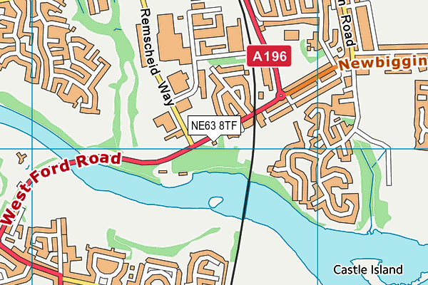 NE63 8TF map - OS VectorMap District (Ordnance Survey) NE63 8TF map - OS VectorMap District (Ordnance Survey)