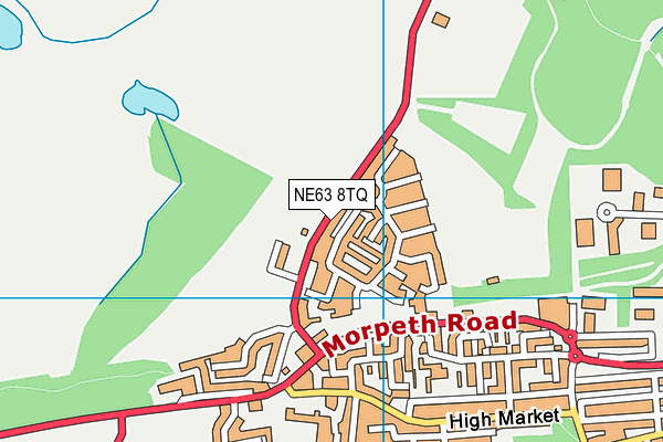 NE63 8TQ map - OS VectorMap District (Ordnance Survey) NE63 8TQ map - OS VectorMap District (Ordnance Survey)